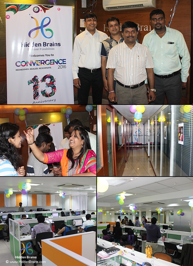 Hidden Brains 13th Anniversary Convergence 2016 - Decorations and Greeting